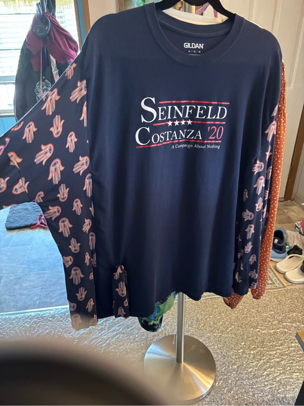 Seinfeld Costanza upcycled handcrafted, one of a kind oversized Funny